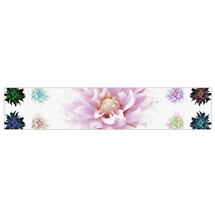 Abstract Transparent Image Flower Small Flano Scarf