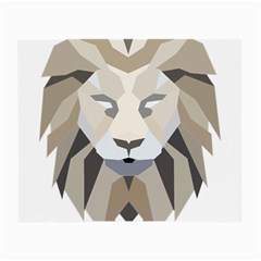 Polygonal Low Poly Lion Feline Small Glasses Cloth (2-side) by Pakrebo