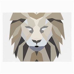 Polygonal Low Poly Lion Feline Large Glasses Cloth by Pakrebo