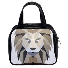 Polygonal Low Poly Lion Feline Classic Handbag (two Sides) by Pakrebo