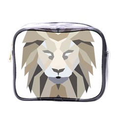 Polygonal Low Poly Lion Feline Mini Toiletries Bag (one Side) by Pakrebo