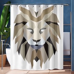 Polygonal Low Poly Lion Feline Shower Curtain 60  X 72  (medium)  by Pakrebo