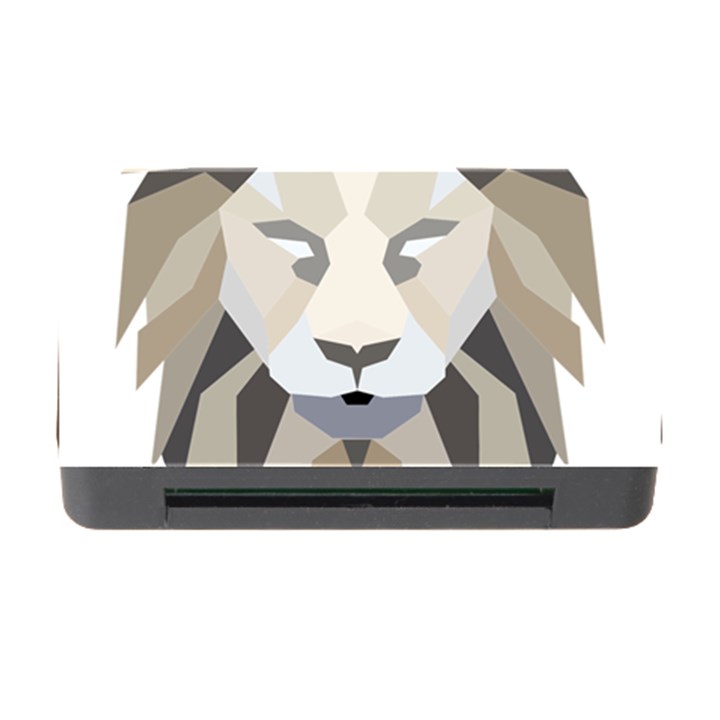 Polygonal Low Poly Lion Feline Memory Card Reader with CF