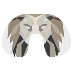 Polygonal Low Poly Lion Feline Travel Neck Pillows by Pakrebo