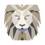 Polygonal Low Poly Lion Feline Double Sided Flano Blanket (Small)  50 x40  Blanket Front