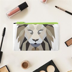 Polygonal Low Poly Lion Feline Cosmetic Bag (xs) by Pakrebo