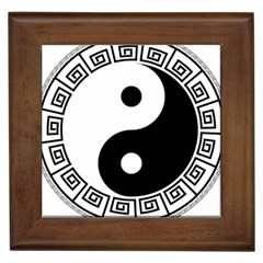 Yin Yang Eastern Asian Philosophy Framed Tiles by Pakrebo