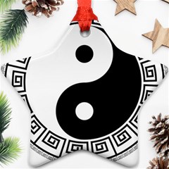 Yin Yang Eastern Asian Philosophy Ornament (star) by Pakrebo