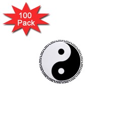 Yin Yang Eastern Asian Philosophy 1  Mini Magnets (100 Pack)  by Pakrebo