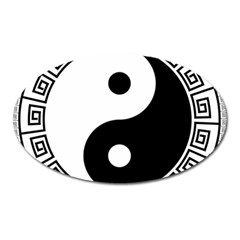 Yin Yang Eastern Asian Philosophy Oval Magnet by Pakrebo