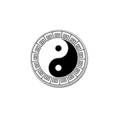 Yin Yang Eastern Asian Philosophy Golf Ball Marker by Pakrebo