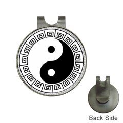 Yin Yang Eastern Asian Philosophy Hat Clips With Golf Markers by Pakrebo