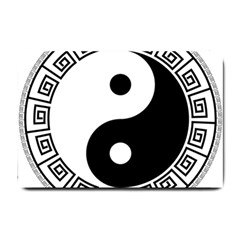 Yin Yang Eastern Asian Philosophy Small Doormat  by Pakrebo