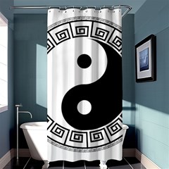 Yin Yang Eastern Asian Philosophy Shower Curtain 36  X 72  (stall)  by Pakrebo