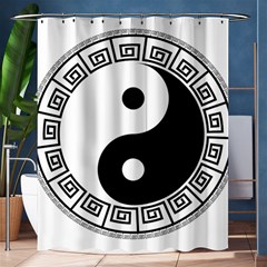 Yin Yang Eastern Asian Philosophy Shower Curtain 60  X 72  (medium)  by Pakrebo