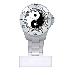 Yin Yang Eastern Asian Philosophy Plastic Nurses Watch by Pakrebo