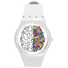 Brain Mind A I Ai Anatomy Round Plastic Sport Watch (m) by Pakrebo