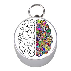 Brain Mind A I Ai Anatomy Mini Silver Compasses by Pakrebo