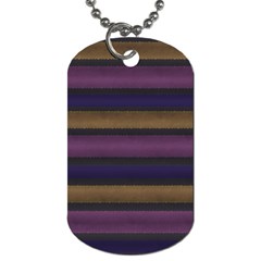 Stripes Pink Yellow Purple Grey Dog Tag (one Side) by BrightVibesDesign