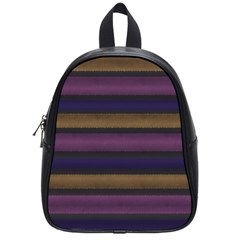 Stripes Pink Yellow Purple Grey School Bag (small) by BrightVibesDesign