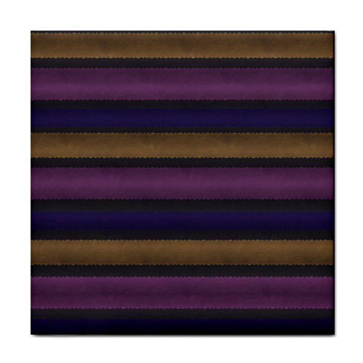 Stripes Pink Yellow Purple Grey Tile Coasters