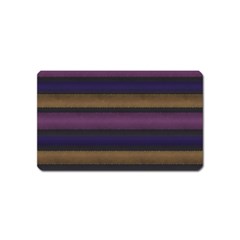 Stripes Pink Yellow Purple Grey Magnet (name Card) by BrightVibesDesign