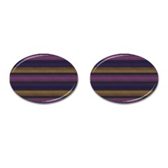 Stripes Pink Yellow Purple Grey Cufflinks (oval) by BrightVibesDesign