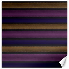 Stripes Pink Yellow Purple Grey Canvas 20  X 20  by BrightVibesDesign