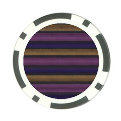 Stripes Pink Yellow Purple Grey Poker Chip Card Guard by BrightVibesDesign