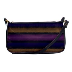 Stripes Pink Yellow Purple Grey Shoulder Clutch Bag by BrightVibesDesign