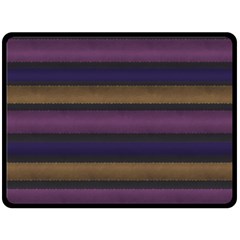 Stripes Pink Yellow Purple Grey Fleece Blanket (large)  by BrightVibesDesign