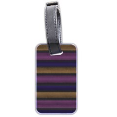 Stripes Pink Yellow Purple Grey Luggage Tags (two Sides) by BrightVibesDesign