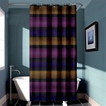 Stripes Pink Yellow Purple Grey Shower Curtain 36  x 72  (Stall)  Curtain(36 X72 ) - 33.26 x66.24  Curtain(36 X72 )