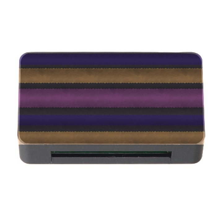 Stripes Pink Yellow Purple Grey Memory Card Reader with CF