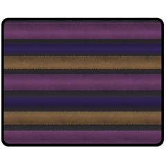 Stripes Pink Yellow Purple Grey Double Sided Fleece Blanket (medium)  by BrightVibesDesign