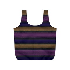 Stripes Pink Yellow Purple Grey Full Print Recycle Bag (s) by BrightVibesDesign