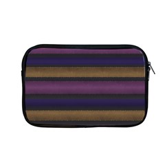 Stripes Pink Yellow Purple Grey Apple Macbook Pro 13  Zipper Case by BrightVibesDesign