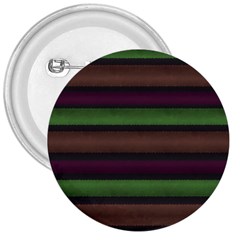 Stripes Green Brown Pink Grey 3  Buttons by BrightVibesDesign