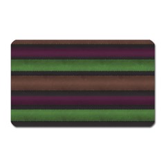 Stripes Green Brown Pink Grey Magnet (rectangular) by BrightVibesDesign