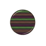 Stripes Green Brown Pink Grey Hat Clip Ball Marker Front