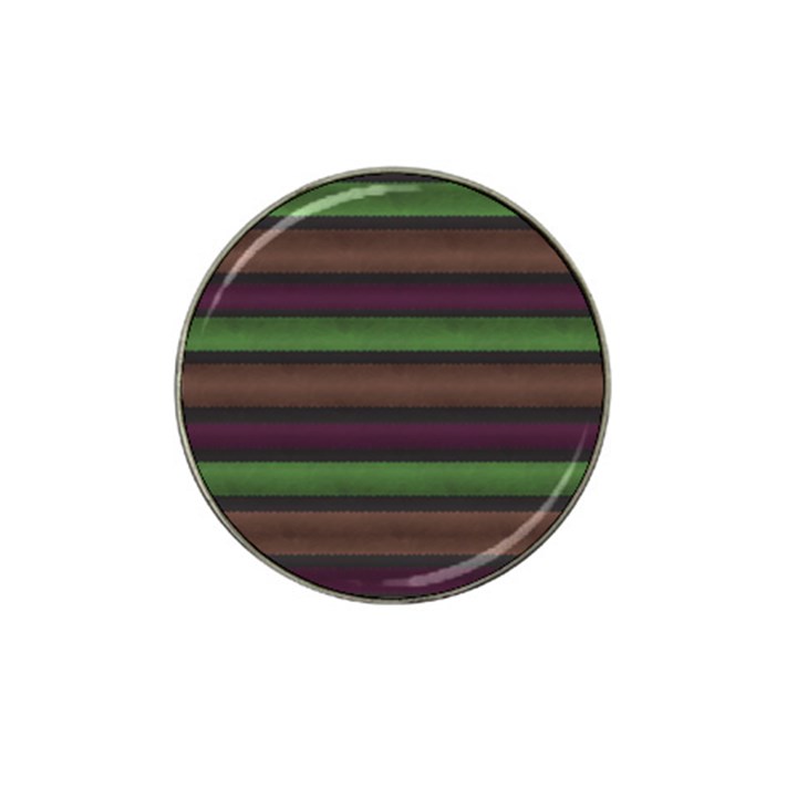 Stripes Green Brown Pink Grey Hat Clip Ball Marker