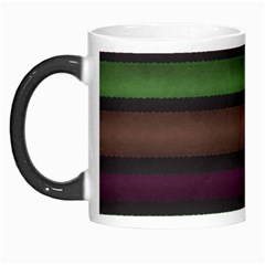 Stripes Green Brown Pink Grey Morph Mugs by BrightVibesDesign