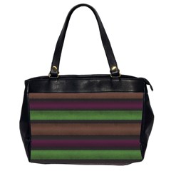 Stripes Green Brown Pink Grey Oversize Office Handbag (2 Sides) by BrightVibesDesign