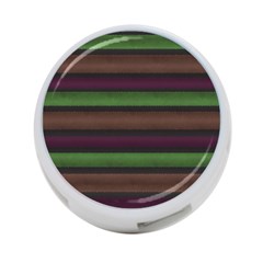 Stripes Green Brown Pink Grey 4-port Usb Hub (two Sides) by BrightVibesDesign