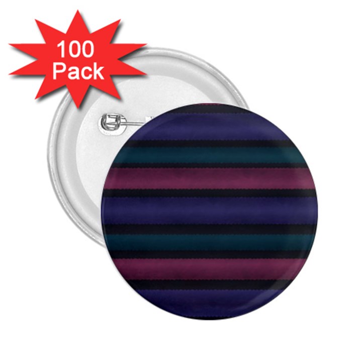 Stripes Pink Purple Teal Grey 2.25  Buttons (100 pack) 