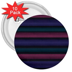 Stripes Pink Purple Teal Grey 3  Buttons (10 Pack)  by BrightVibesDesign