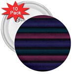 Stripes Pink Purple Teal Grey 3  Buttons (10 pack)  Front