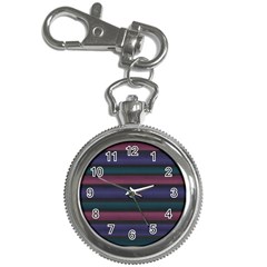 Stripes Pink Purple Teal Grey Key Chain Watches