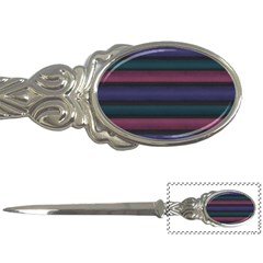 Stripes Pink Purple Teal Grey Letter Opener