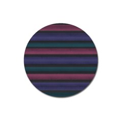 Stripes Pink Purple Teal Grey Magnet 3  (Round)